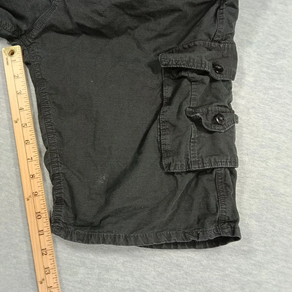 Rocawear Mens Black Cargo Shorts Size 34 Cotton Relaxed Fit Streetwear Y2K